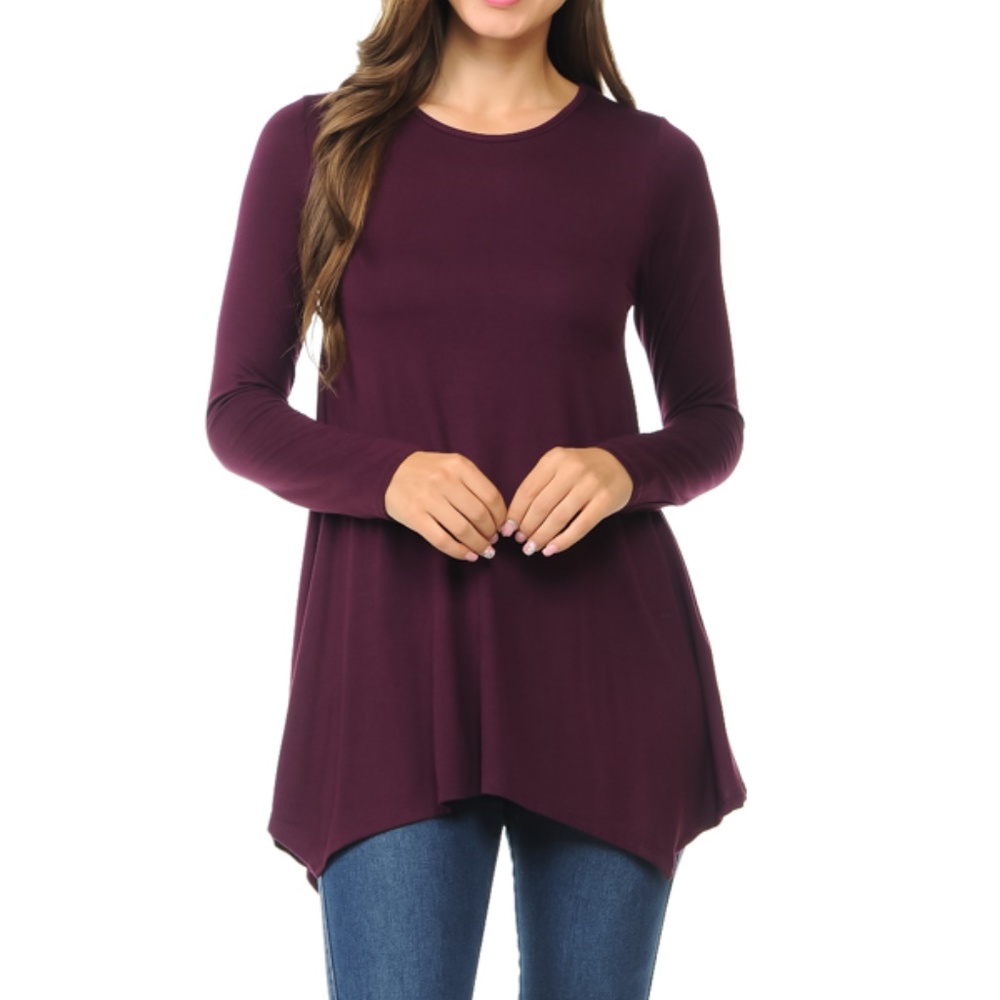 Plum Long Sleeve Tunic